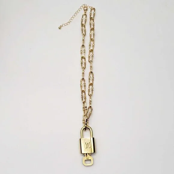 Authentic Louis Vuitton Lock and Key Gold Color with Gold Plated